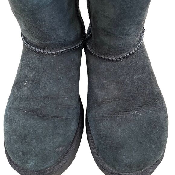 UGG ~ Women’s Classic~ Shearling Black Suede Sheepskin Fur~1016223~size 6 - Picture 3 of 12